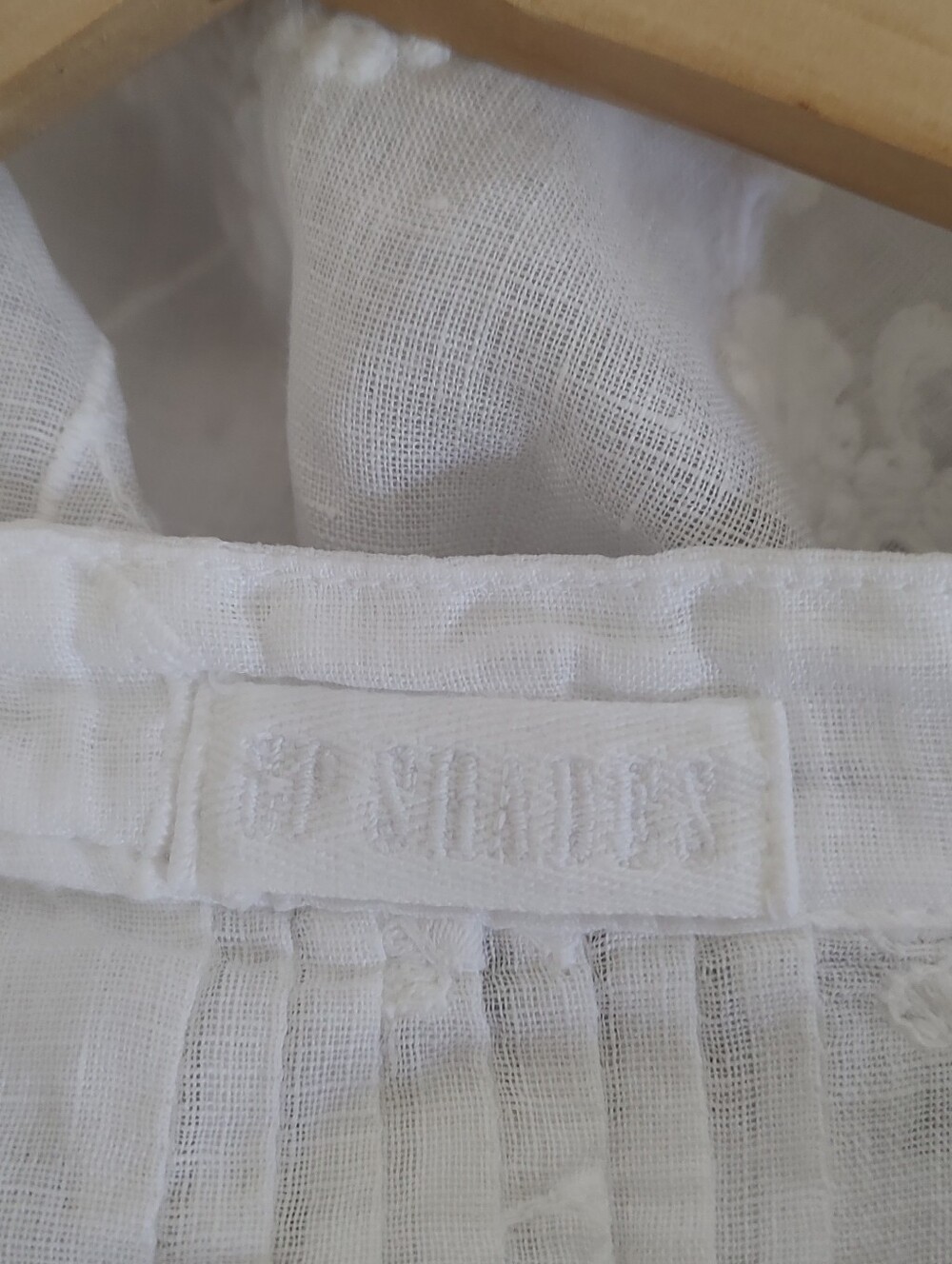 CP Shades Linen Embroidered Shirt Dress Or Long Tunic Top White Boho Coastal M - Picture 12 of 12